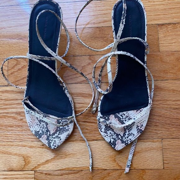 ISABEL MARANT ARIDEE NUDE SNAKESKIN SANDAL SIZE 37 - Picture 6 of 7